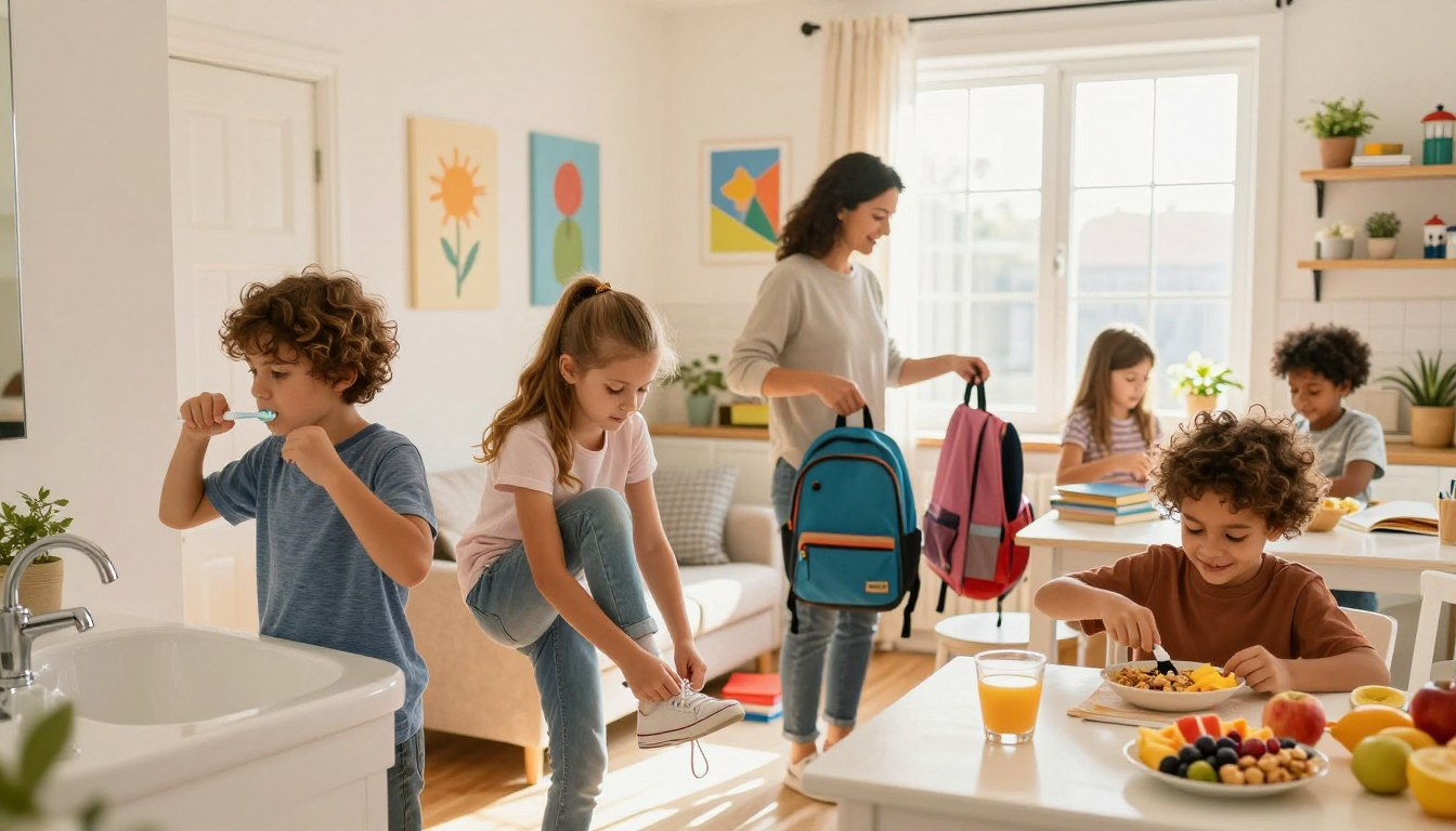 Morning routine chart for kids